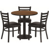 Carnegy Avenue 4-Piece Walnut Table and Chair Set