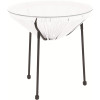 Carnegy Avenue 20 in. White Small Round Glass Coffee Table with Storage