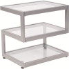 Carnegy Avenue Clear/Silver Coffee Table