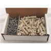 200-Pieces #8 Nylon EZ Wall Anchors with Screws (100 each per pack)