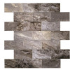 DIP Design Is Personal DIP Dark Travertine Subway Tile 12 in. x 12 in. Self-Adhesive PVC Backsplash DIP Design Is Personal DIP Dark Travertine Subway Tile 12 in. x 12 in. Self-Adhesive PVC Backsplash