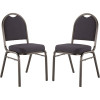 National Public Seating 9200-Series Midnight Blue Seat/Black Sandtex Frame Premium Fabric Upholstered Stack Chair (Pack of 2)