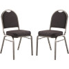 National Public Seating 9200-Series Diamond Navy Seat/Silver Vein Frame Premium Fabric Upholstered Stack Chair (Pack of 2)