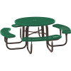 Everest 46 in. Green Round Picnic Table