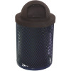 Everest 32 Gal. Ultra-Blue Trash Receptacle with Plastic Dome Top