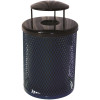 Everest 32 Gal. Ultra-Blue Trash Receptacle with Rain Bonnet