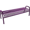 Plaza 4 ft. Purple Steel Strap Bench without Back