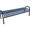 Plaza 6 ft. Ultra Blue Steel Strap Bench without Back