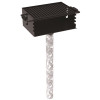 280 sq. in. Rotating Flip-Back Commercial Pedestal Grill with In-Ground Mount Post in Black