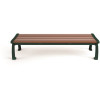 Heritage 5 ft. Brown Planks with Green Frame Backless Recycled Plastic Bench
