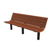 Contour 6 ft. Brown In-Ground Mount Recycled Plastic Bench