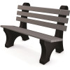Comfort Park Avenue 4 ft. Gray Recycled Plastic Bench