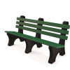 Comfort Park Avenue 6 ft. Green Recycled Plastic Bench