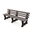 Brooklyn 6 ft. Gray Recycled Plastic Bench