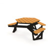 Hex 6 ft. Cedar ADA Recycled Plastic Picnic Table