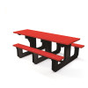 Park Place 6 ft. Red ADA Recycled Plastic Picnic Table