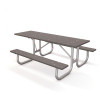 Galvanized Frame 6 ft. Gray ADA Recycled Plastic Picnic Table