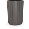 55 Gal. Round Gray Recycled Plastic Trash Receptacle