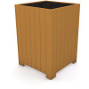 32 Gal. Square Cedar Recycled Plastic Trash Receptacle 32 Gal. Square Cedar Recycled Plastic Trash Receptacle