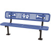 Blue Surface Mount Paw & Bone Bench