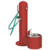 Red Doggy Drinking Fountain with Hose Bibb and Hose