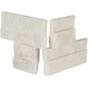 MSI Arctic White Ledger Panel Corner 4.5 in. x 9 in. Textured Marble Look Wall Tile (4 sq. ft./Case)