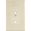 Titan3 1-Gang Decorator Duplex Plastic Wall Plate, Ivory Smooth