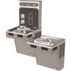 Halsey Taylor HydroBoost Bottle Filling Station and Bi-Level ADA Cooler, Filtered 8 GPH Platinum Vinyl