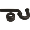 Westbrass 1-1/2 in. OD 17-Gauge Brass P-Trap with High Box Flange, Matte Black Westbrass 1-1/2 in. OD 17-Gauge Brass P-Trap with High Box Flange, Matte Black