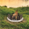 Pleasant Hearth Deer Mountain Portable Folding 36 in. x 12 in. Hexagon Steel Wood Burning Fire Pit with Carrying Case