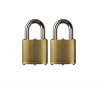 Commando Lock Marine Heavy Duty Brass Rustproof Keyed Padlock 1-3/4 in. W 1-1/8 in. Alloy Shackle Weather Resistant (2-Pack)