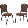 National Public Seating 9300-Series Chocolatier Deluxe Fabric Upholstered Stack Chair (2-Pack)