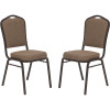 National Public Seating 9300-Series Natural Taupe Deluxe Fabric Upholstered Stack Chair (2-Pack)