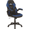 Carnegy Avenue Blue LeatherSoft Upholstery Racing Game Chair