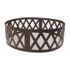 Pleasant Hearth 36 in. x 12 in. Round Steel Wood Burning Lattice Fire Ring in Black
