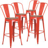 Carnegy Avenue 30.25 in. Red Bar Stool (4-Pack) Carnegy Avenue 30.25 in. Red Bar Stool (4-Pack)