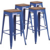 Carnegy Avenue 30 in. Blue Bar Stool (4-Pack) Carnegy Avenue 30 in. Blue Bar Stool (4-Pack)