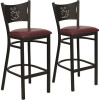 Carnegy Avenue 30.5 in. Burgundy Vinyl Seat/Black Metal Frame Bar Stool (2-pack) Carnegy Avenue 30.5 in. Burgundy Vinyl Seat/Black Metal Frame Bar Stool (2-pack)