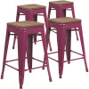 Carnegy Avenue 24 in. Purple Bar Stool (4-Pack) Carnegy Avenue 24 in. Purple Bar Stool (4-Pack)