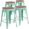 Carnegy Avenue 24 in. Mint Green Bar Stool (4-Pack) Carnegy Avenue 24 in. Mint Green Bar Stool (4-Pack)