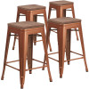 Carnegy Avenue 24 in. Copper Bar Stool (4-Pack)