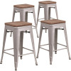 Carnegy Avenue 24 in. Silver Bar Stool (4-Pack) Carnegy Avenue 24 in. Silver Bar Stool (4-Pack)