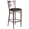 Carnegy Avenue 29 in. Black Vinyl Seat/Clear Coated Metal Frame Bar Stool - 2 pack Carnegy Avenue 29 in. Black Vinyl Seat/Clear Coated Metal Frame Bar Stool - 2 pack