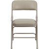 Carnegy Avenue Gray Vinyl/Gray Frame Metal Folding Chair (2-Pack)