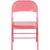 Carnegy Avenue Bubblegum Pink Metal Folding Chair (2-Pack) Carnegy Avenue Bubblegum Pink Metal Folding Chair (2-Pack)
