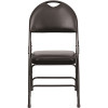 Flash Furniture Black Vinyl/Black Frame Metal Folding Chair (2-Pack)