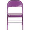 Flash Furniture Impulsive Purple Metal Folding Chair (4-Pack)