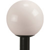 LiteCo Black Outdoor White Globe with Post Top Fitter