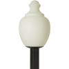LiteCo Acorn White Outdoor with Black Post Top Fitter LiteCo Acorn White Outdoor with Black Post Top Fitter