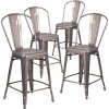 Carnegy Avenue 24.5 in. Clear Coated Bar Stool (Set of 4) Carnegy Avenue 24.5 in. Clear Coated Bar Stool (Set of 4)